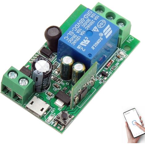 Interrupteur Intelligent WIFI 1 canal, DC 5V 12V 24V 36V Sortie Passive Module Relais, Ewelink APP Contrôle WIFI compatible avec Alexa/Google Home, commutateur Inching/autobloquant (1/5)