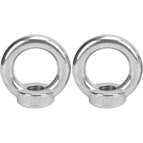 2 écrous à œil inoxydables levage marine industrie yachts bateaux à moteur passagers M16 charge 700kg (1/5)