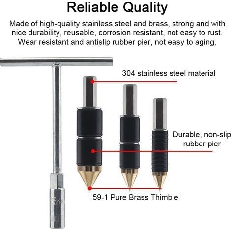 Goupille d'arrêt thermofusible en acier inoxydable PPR pour bouchon de tuyau d'eau - Kit d'outils de plomberie pour réparations de cuisine et salle de bain - Bouchon pour tunnels de tuyaux (1/5)