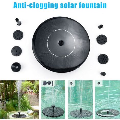 Pompe à eau solaire amovible pour fontaine, bassin, jardin et décoration extérieure (1/5)