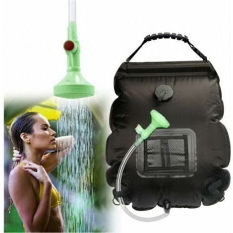 Sac de douche solaire 20L – PVC imperméable – Pliable avec pomme de douche – Chauffe eau solaire pour camping et randonnée-ARCAN (1/5)