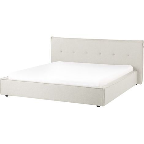 Waterbed Faux Linen LESTRE 180 x 200 cm (EU Super King) Off-White (1/5)