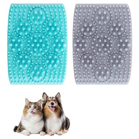 Lot de 2 brosses de bain pour chats et chiens - Peignes doux pour le massage et le soin du pelage, différentes longueurs disponibles. (1/5)