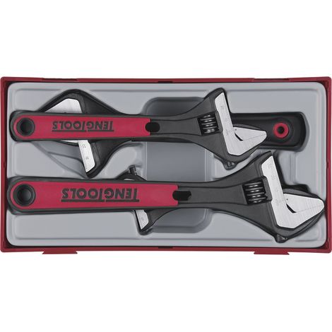 Set de clés à molette TT1 tray capacité 24- 38mm 4 pièces Teng Tools TTADJ04 (1/2)