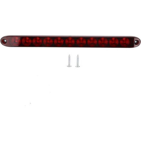 Feu arrière de frein à LED 12V 11, lentille en Polycarbonate rouge en forme de bande pour camions remorques camion