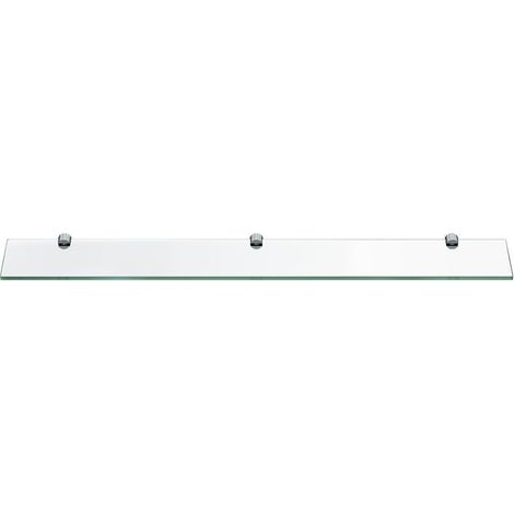 Schweberegal Badezimmerregal Glas Duschregal Wandhalterung 70cm Klarglas Lagerregal (1/5)