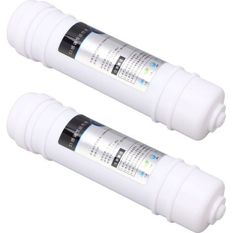 T33 10 Zoll Aktivkohlefilterpatrone, 2er-Pack, universell für Trinkwasserfiltersysteme im Haushalt. (1/5)
