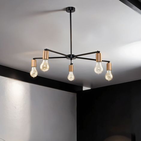 Industrie Deckenleuchte Wohnzimmer 5xE27 Ø70cm STICKS