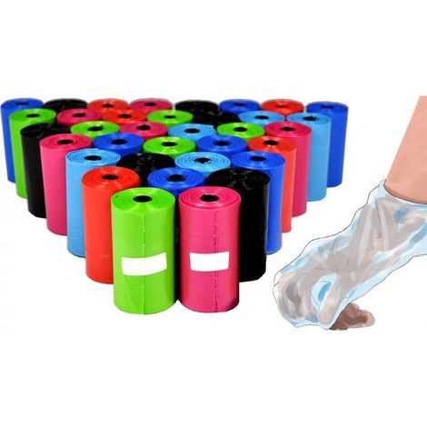 TrAdE Shop Traesio - 960 Sacchetti Igienici Bustine Per Escrementi Cani Gatti Raccolta Feci Colorati - (1/3)