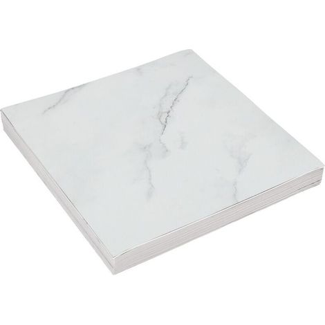 Set mit 32 selbstklebenden grauen und weißen Bodenfliesen1,2 mm wasserdichtes PVCEinfache InstallationFür Badezimmer, Küche, Wohnzimmer, Schlafzimmer