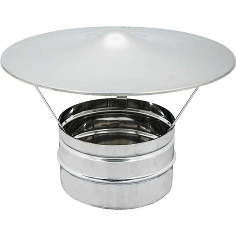 CAPPELLO CINESE MASCHIO INOX MONOPARETE Ø80 mm