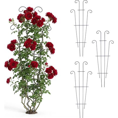 Vintage Rosenrankgitter-Set aus Metall für Kletterpflanzen