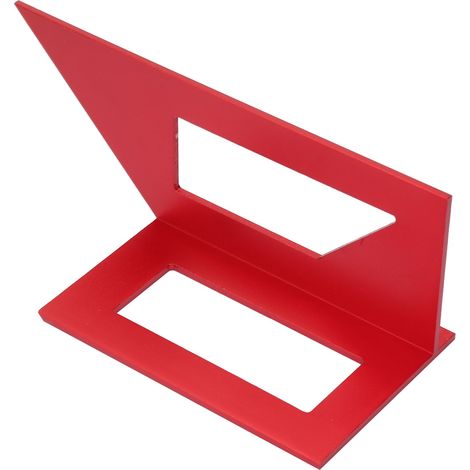 Règle d'angle 45/90° polyvalente en alliage d'aluminium jauge de traçage outil menuiserie rouge (1/5)