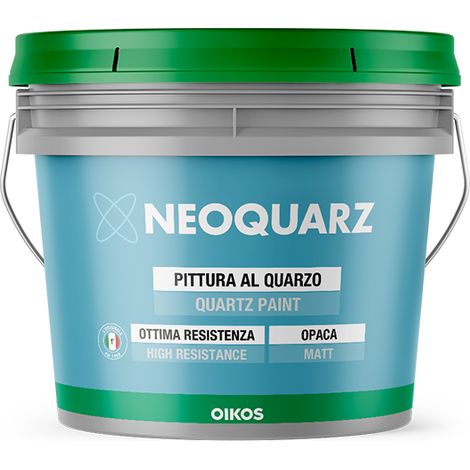 Pittura al quarzo Oikos Neoquarz Plus bianca lt. 14
