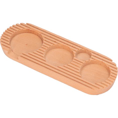 Support multifonction en bois pour tasseur à café, idéal pour la préparation du café. (1/5)