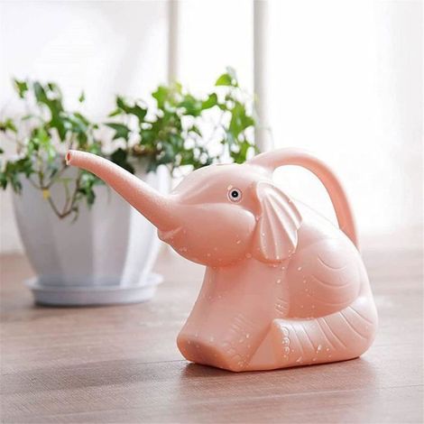 Arrosoir Éléphant Enfant 2L Bleu/Rose, Plastique Résistant pour Jardinage Intérieur et Extérieur, Design Ludique (1/5)