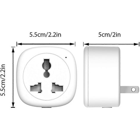 Intelligente Steckdose mit 2,4-GHz-WLAN/Zigbee/BLEmesh, Fernbedienung per App, Smart Sharing, 16-A-WLAN-Stecker mit Sprachsteuerung