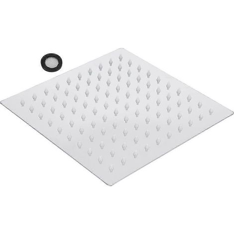 Pommeau de douche mural en acier inoxydable G1/2 po, effet pluie, 8 po, jet supérieur, accessoires de salle de bain (1/5)
