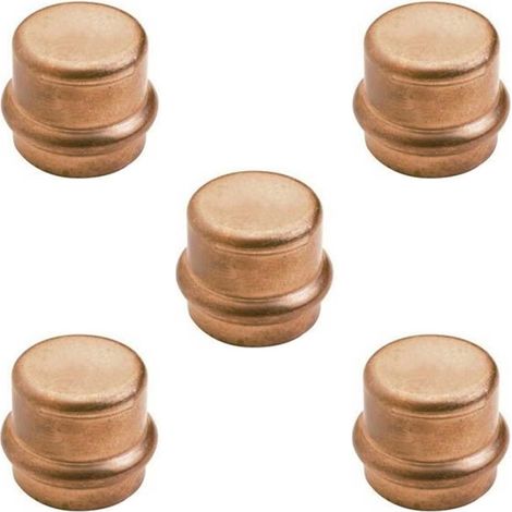 Lot de 5 raccords cuivre à sertir Bouchon Femelle Ø28 (1/2)