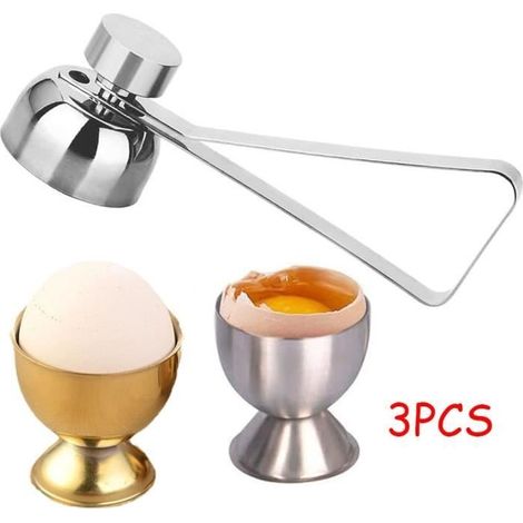 (Or)Ensemble de Coquetiers 3pcs - Acier Inoxydable - , Or - Ouvre-Oeuf Double Face (1/4)