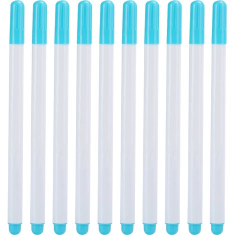 10 Stylos Marqueurs Effaçables à l'Eau pour Tissu, Outils de Couture Accessoires Bleus (1/5)