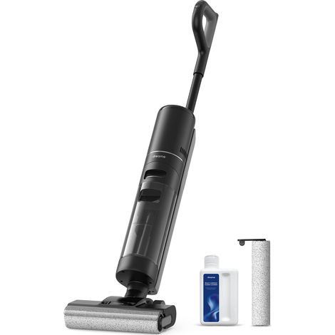 Aspirateur Eau et Poussière Intelligent Sec et Humide sans Fil, Séchage à l'air Chaud, Nettoyage des Bords, Réservoir Eau 900 ML, Autonomie de 35 Min, Écran LED (1/5)