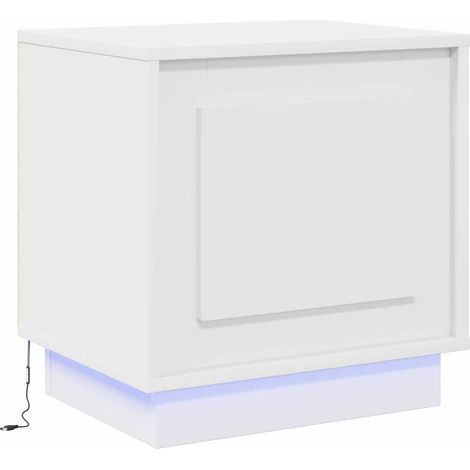 Cabinet de chevet,Table de chevet,Table de nuit Blanc 44 x 34,5 x 45 cm Bois d'ingénierie CFW463048 (1/5)