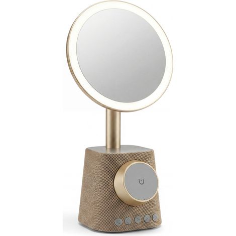 LED Kosmetikspiegel mit Lautsprecher Glamlody gold hjh OFFICE (1/5)