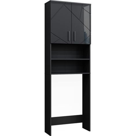 Mobiletto per lavatrice Irma, Antracite, 64 x 190.5 cm, Vicco