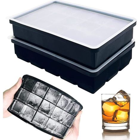 Eisform aus Platin-Silikon – 2-teilig – Hitzebeständig von -40 °C bis 240 °C – Spülmaschinenfest – BPA-frei – Für Cocktails, Whisky, Bier und Babynahrung (1/5)