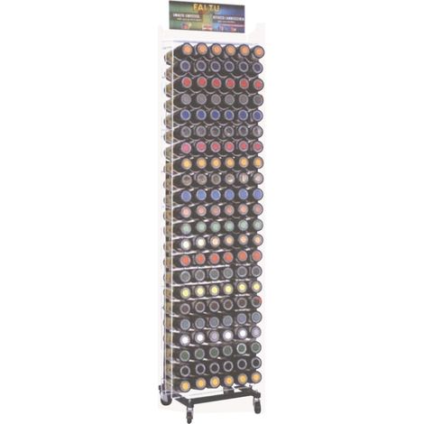Espositore da terra arexons per bombolette vernice spray negozio da 132 posti