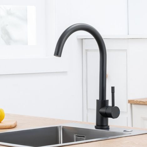 Rubinetto da cucina in acciaio inox, Rubinetto Cucina lavello con aeratore staccabile, girevole a 360° Rubinetto Monocomando per lavello acqua calda e fredda, U-Forma