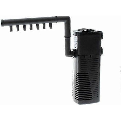 Filtre interne pour aquarium, 8 W, 600 l/h, pour aquarium de 80 litres, pompe de filtration pour petits aquariums d'eau froide ou tropicale, idéal pour les tortues. (1/3)