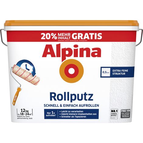 Alpina Rollputz 12 kg 0,5 mm Körnung weiß (1/3)