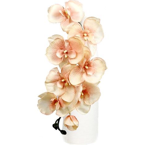 (Champagne) 4 orchidées artificielles en soie, 8 têtes de branches de phalaenopsis artificielles de 70 cm-AquaForge (1/5)