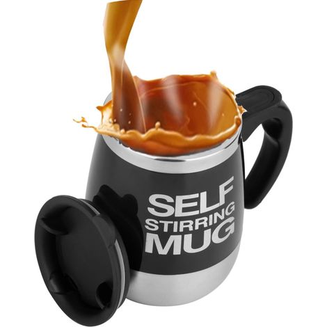 Tasse de voyage Self Stirring Coffee Mug Cocktail électrique Shaker en acier inoxydable Parfait pour Mélange Jus Cocktails Cafés Thés et Boissons Protéinées 400ml (1/5)