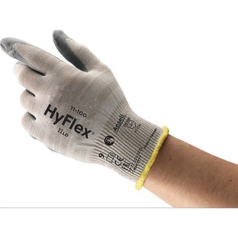 Gants HyFlex 11-100 IONIC Taille 8 gris EN 388 PSA II 12 PA ANSELL (Par 12)