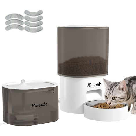 Distributore cibo cane/gatto 3L con app, 1-10 pasti/giorno, luce LED, filtri, batteria/cavo