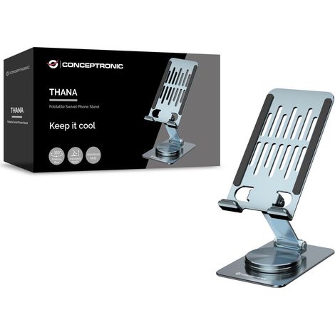 CONCEPTRONIC Handy  Halterung 360°/drehbar/höhenverst.  grau (THANA08G)