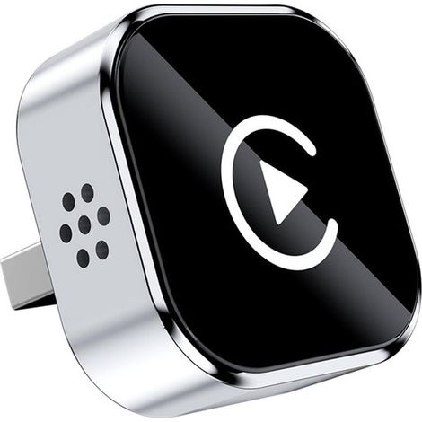 Adaptador inalámbrico CarPlay 2026, con cable a inalámbrico, diseño mini-USB para coches con Apple CarPlay con cable integrado, Plug & Play para iPhone (1/5)