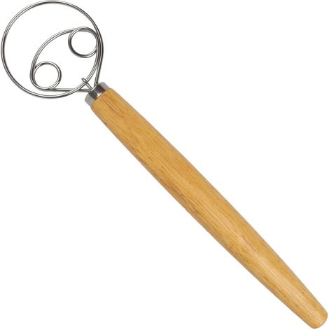 Fouet À Pâte en Acier Inoxydable Batteur À Oeufs Mélangeur De Pâte À Pain Outil De Cuisine Pour Boulangerie Maison Et Préparation De Pâte À Pain (1/5)