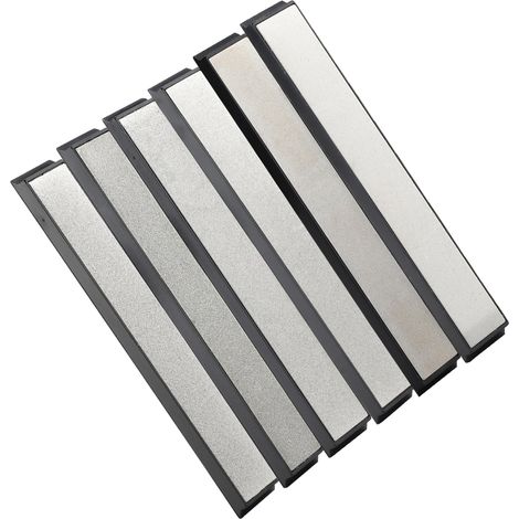 Professionelles 6-teiliges Schleifsteinset, Küchenmesserschärfer, Rasierstein, Wasserstein, Komplettset (1/5)