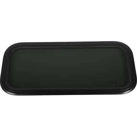 Feststehendes Wohnmobilfenster 900 x 400 mm, schwarzes Aluminium mit gehärtetem, UV-beständigem Glas, für Wohnwagen/Reisemobile, Wandstärke 26–31 mm (1/5)