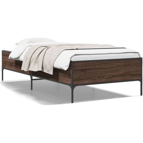 Maison Exclusive - Giroletto Rovere Marrone 100x200 cm Legno Multistrato e Metallo (1/5)