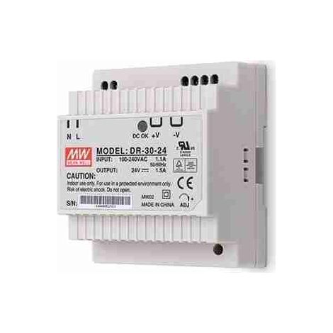Module d'alimentation sur rail Din 24 Vdc 30 W NICE DMLPS DMLPS2430