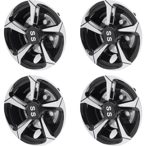 Roues Enjoliveur Chariot Golf 8 Pouces Résistant Chocs Universel Argent Noir Léger Remplacement E-Z-GO (1/5)