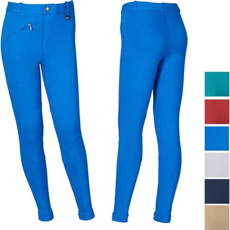 12 anni, azzurro italia: Pantalon d'équitation d'été Jodhpur pour enfants, en jersey de coton et tissu extensible