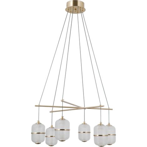 Alani LED-Hängeleuchte gold ALU italux PND-34375-6-HBR (1/5)