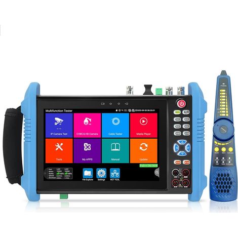 testeur de vidéosurveillance IPC-9800CMADHS Pro,écran Tactile IPS 7 Pouces, Test IPC 8K et CCTV Test de caméra 4K 8MP HD-TVI CVI AHD SDI, multimètre, testeur de câbles POE HDMI VGA WiFi RS485 (1/5)