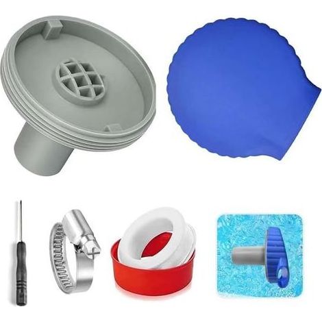 Buse de Remplissage de Piscine, Buse de Sortie de Piscine, avec Accessoires de Raccordement pour Piscine Intex Bestway - Accessoire de Sortie de Piscine - Diamètre 32 mm (1/5)
